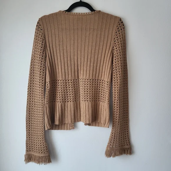 Twik Tan Knit Cardigan Sweater - Picture 2 of 7